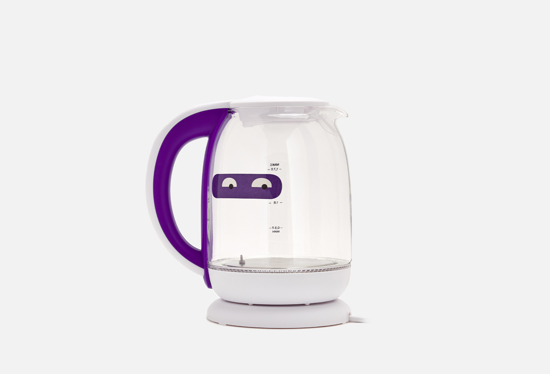 Чайник KITFORT KT-6140-1 white-violet 1 шт чайник электрический kitfort чайник kt 6140 1 бело фиолетовый