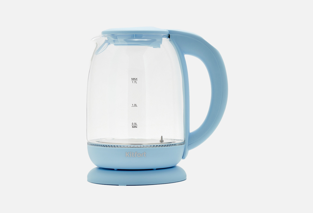 Чайник KITFORT KT-640-1 blue 1 шт измельчитель kitfort кт 3092 200вт белый голубой