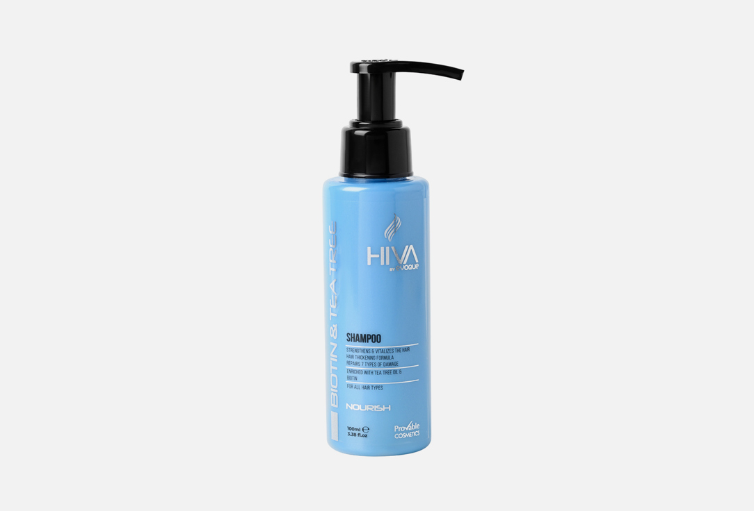 Шампунь для волос EVOQUE Hiva Biotin Tea Tree 100 мл шампунь для волос evoque hiva collagen argan 400 мл
