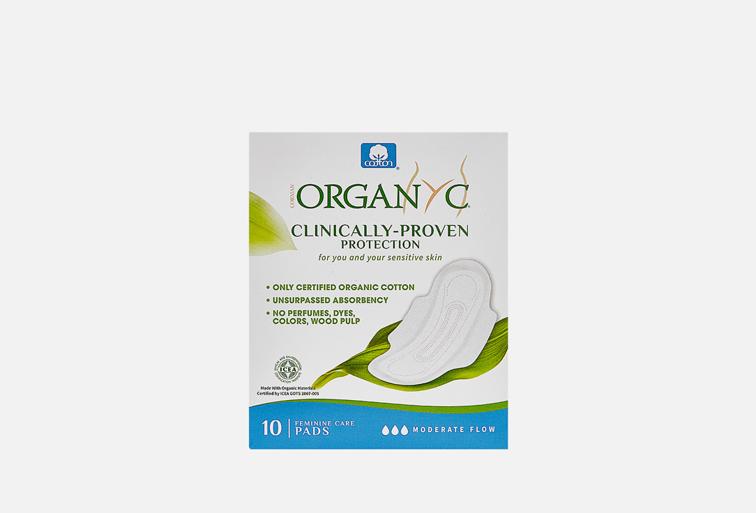 

Прокладки ORGANYC, Ультратонкие, normal 10 шт