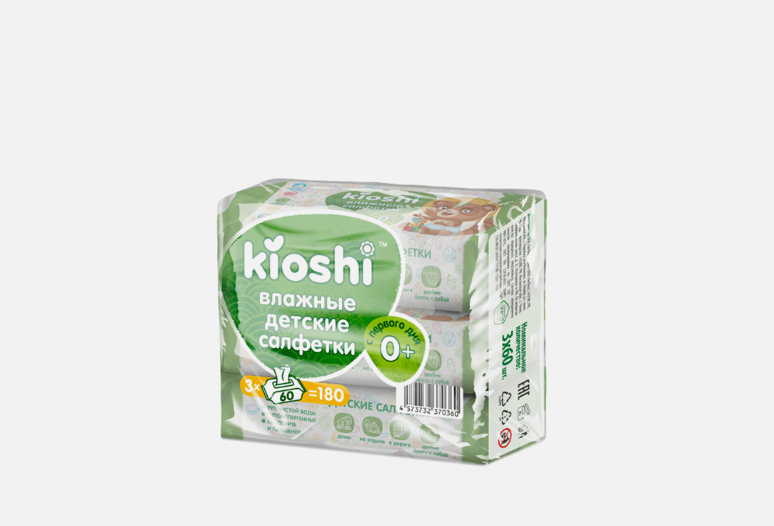 

Салфетки влажные KIOSHI, Детские 180 шт