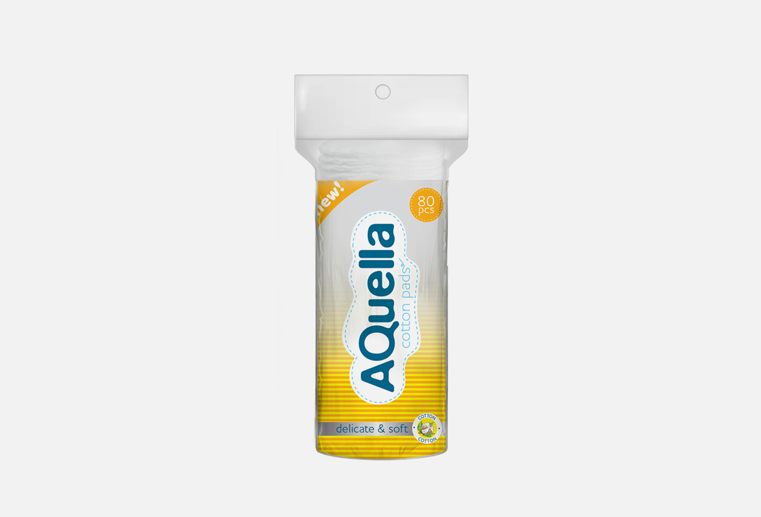Ватные диски AQUELLA Хлопковые 80 шт