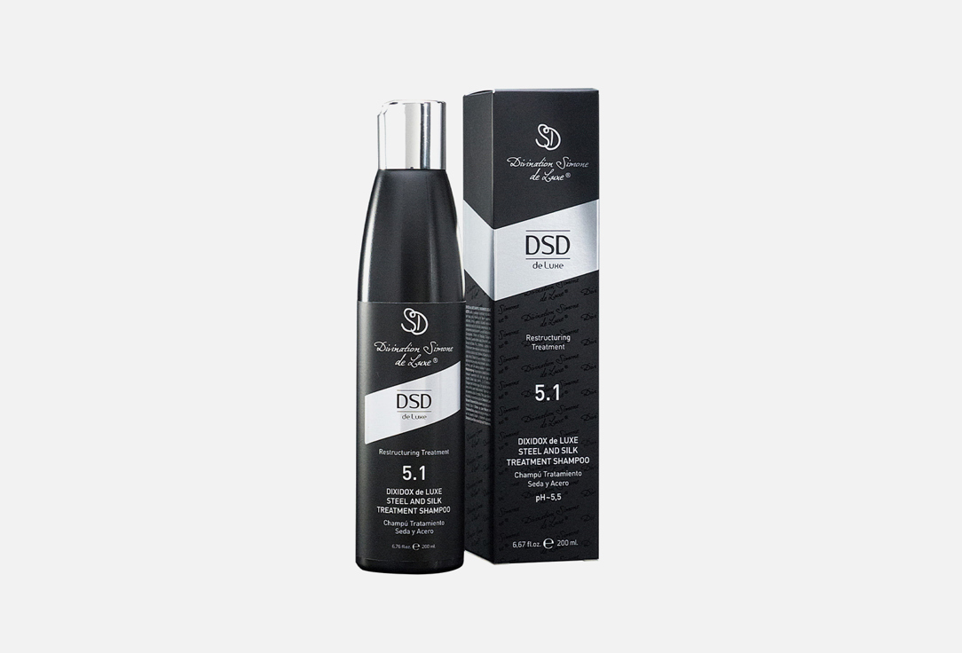 Восстанавливающий шампунь для волос DSD de Luxe 5.1 Steel and Silk Treatment Shampoo 