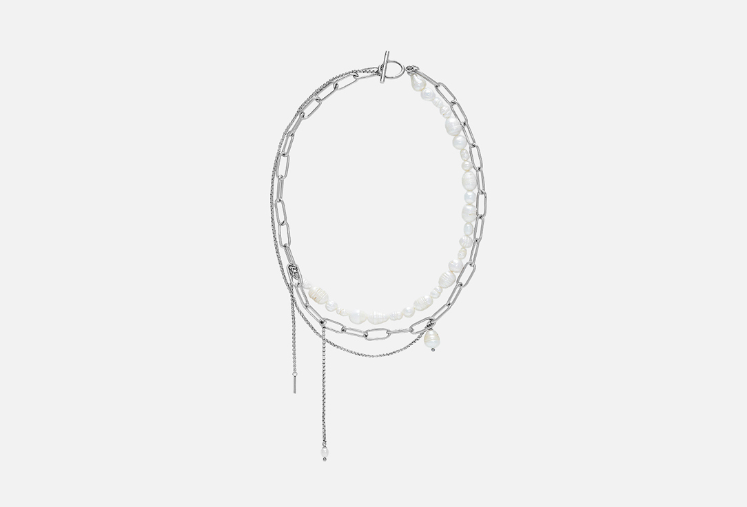 Изображение товара Колье Ресурс из жемчуга разного диаметра и цепей