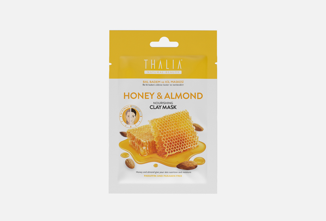 Маска глиняная для лица Thalia Natural Beauty Honey & Almond Nourishing 