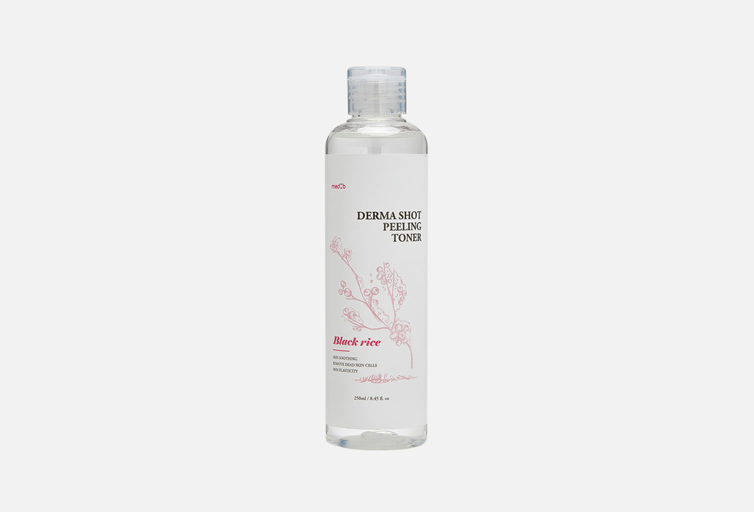 

Отшелушивающий тонер для лица MEDB, Derma shot peeling toner black rice 250 мл