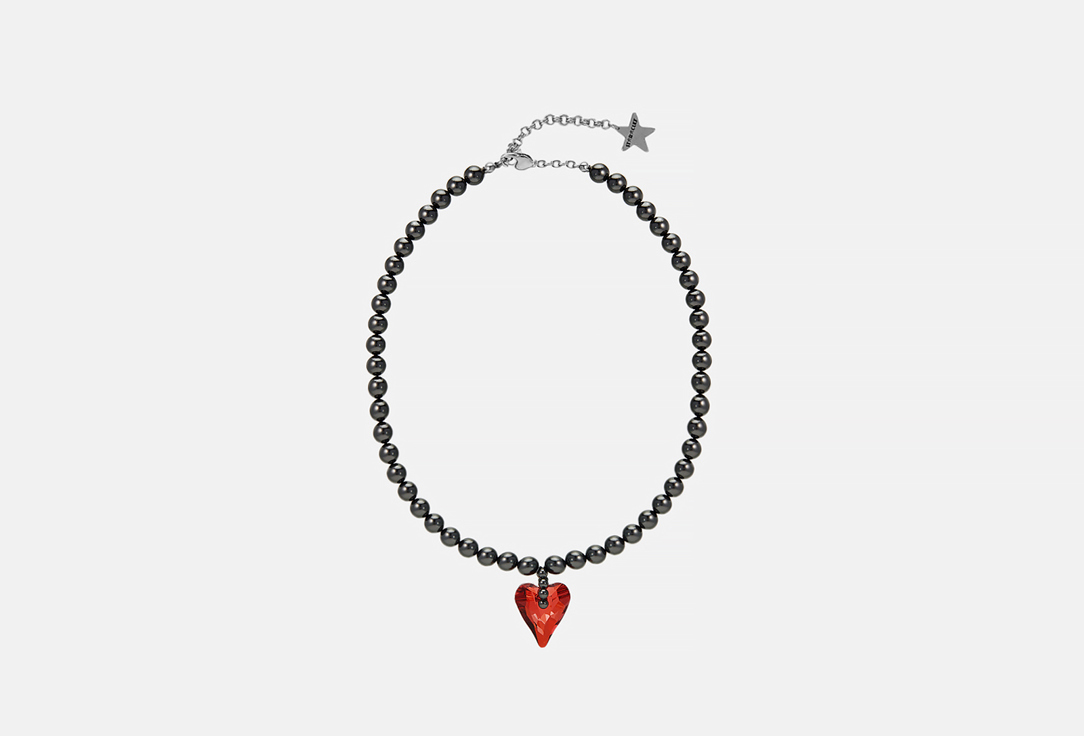 Изображение товара Колье StarCult red magma heart с кристаллом Swarovski и жемчугом для женщин