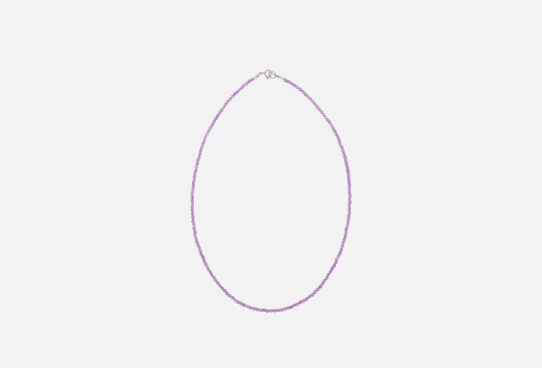 

Тонкая нить с бусами MOONKA, Из натурального аметиста 1 шт