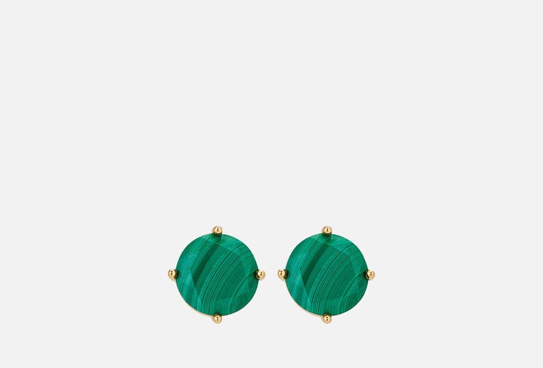 

Серьги MOONKA, Cartoon ring с малахитом 2 шт