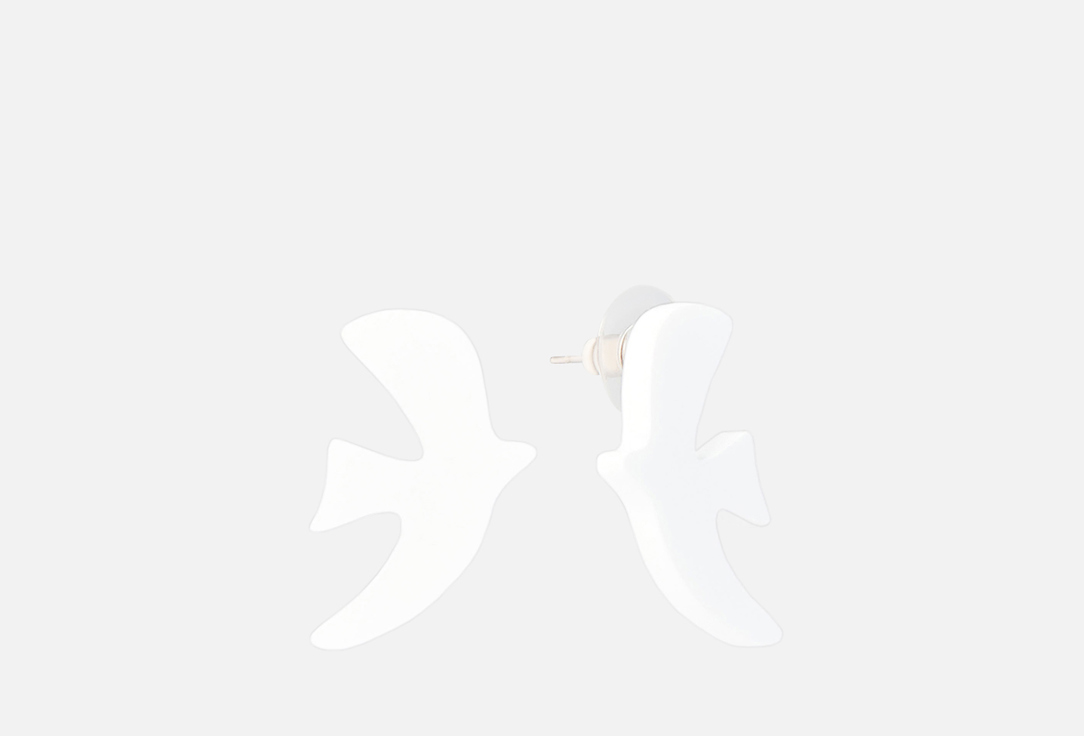 Изображение товара Лаконичные серьги в виде птичек из органического стекла 11YOU