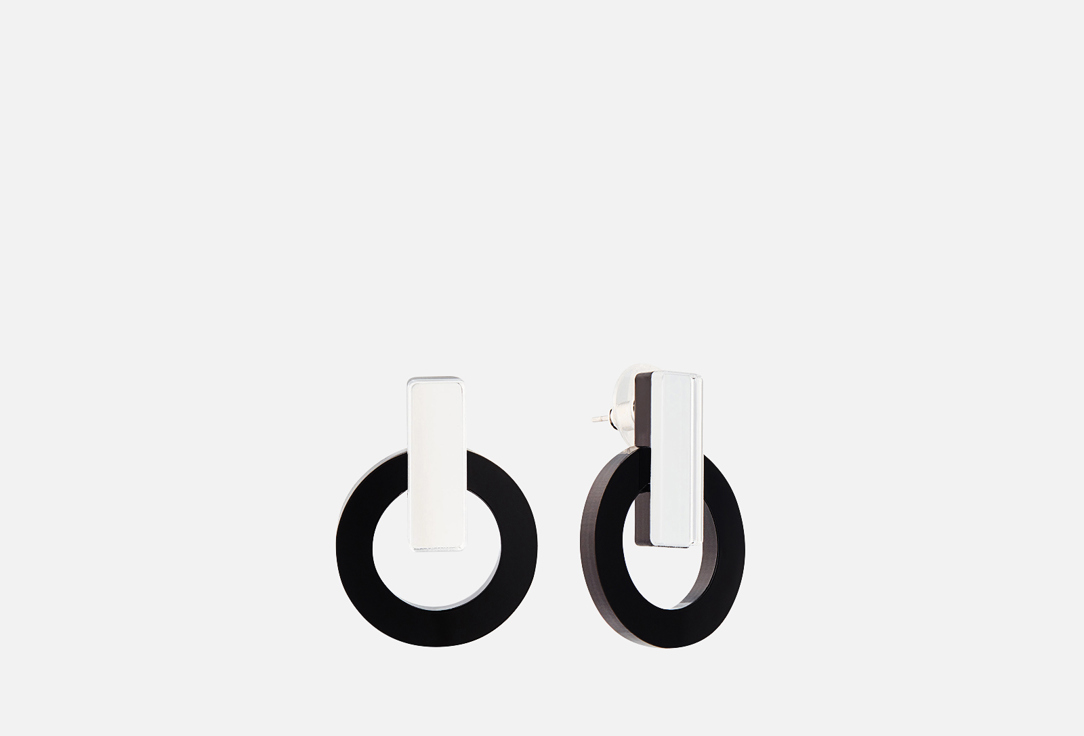 

Серьги 11YOU, Minimalism Круги с зеркальной вставкой 2 шт