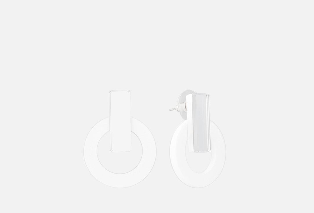 

Серьги 11YOU, Minimalism Круги с зеркальной вставкой 2 шт