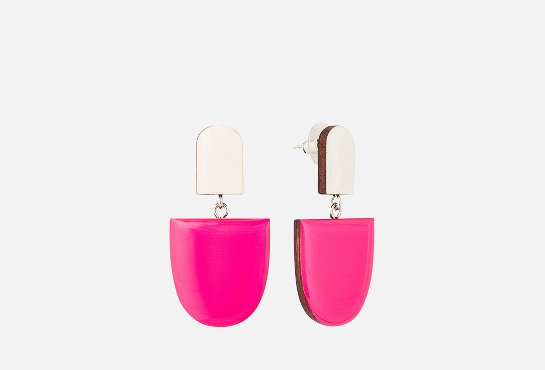 Изображение товара Серьги 11YOU Wood Виола яркие деревянные с ювелирной смолой для женщин