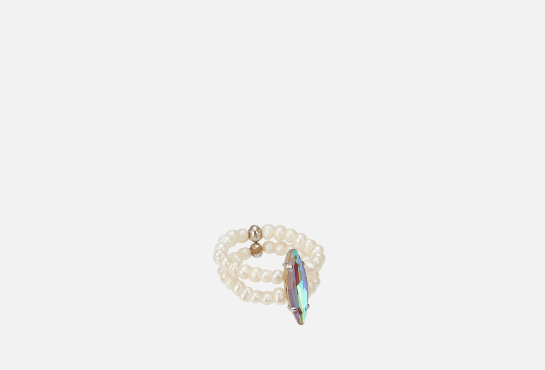 Кольцо KATRINMIR ACCESSORIES Pearl ring with crystal 18 мл