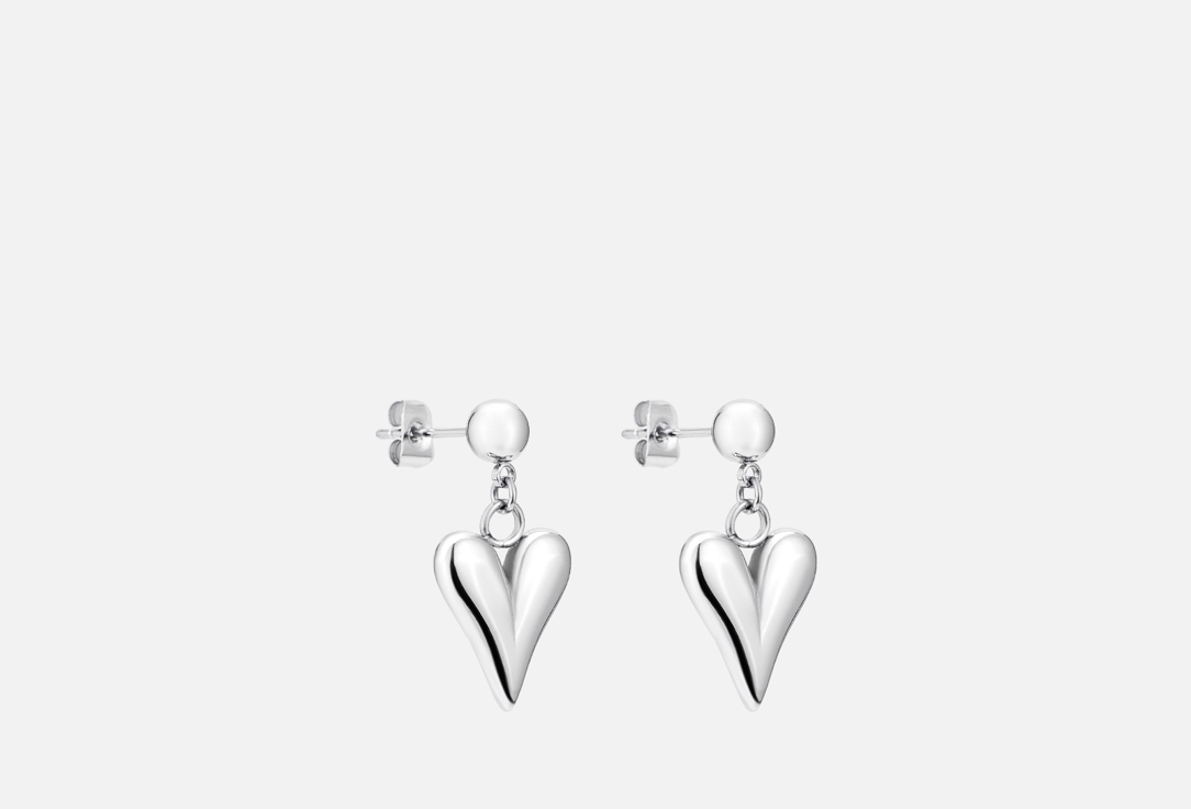 Серьги с сердцем  ArtSoul Earrings with heart  