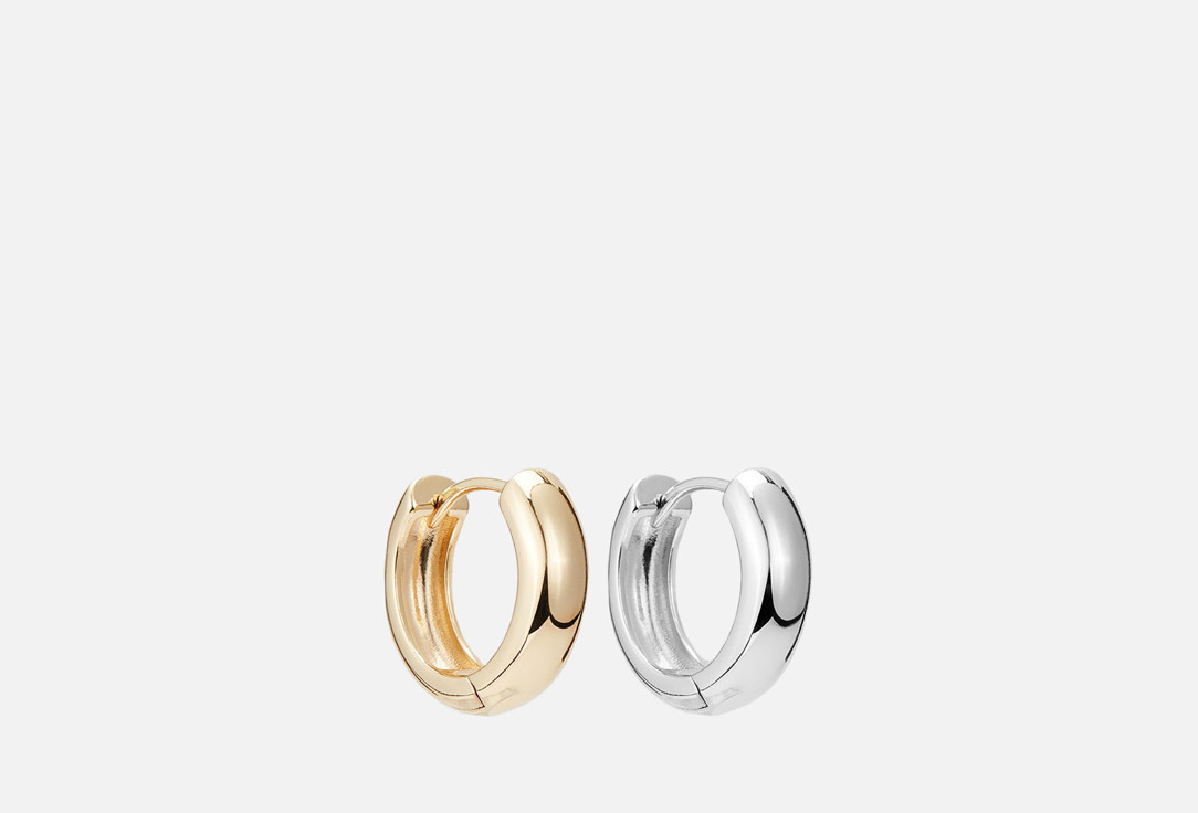 

Серьги-кольца биколор ARTSOUL, Bicolor hoop earrings 2 шт