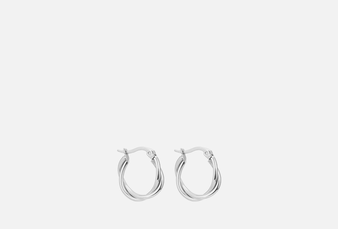 Cерьги-кольца KATRINMIR ACCESSORIES Hoop earrings silver 2 шт цена и фото