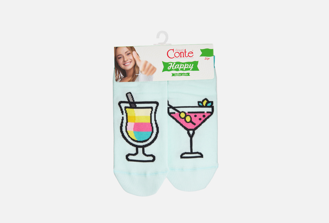Изображение товара Носки CONTE ELEGANT HAPPY бледно-бирюзовые