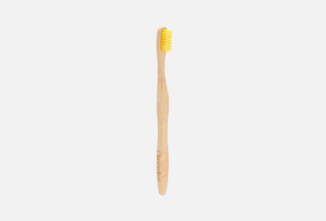 Зубная щетка NORDICS Yellow bristles 1 шт ложка бамбуковая attribute gadget bamboo agb130