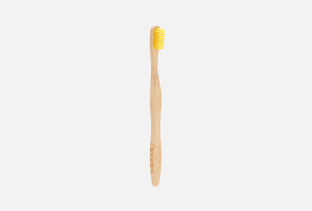 Зубная щетка NORDICS Yellow bristles 1 шт 2020 new adults bamboo charcoal toothbrush oral care wave medium bristles eco friendly biodegradable toothbrushes