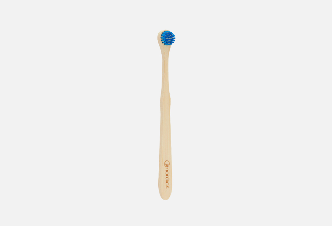 Щетка для языка NORDICS Бамбуковая, blue 1 шт