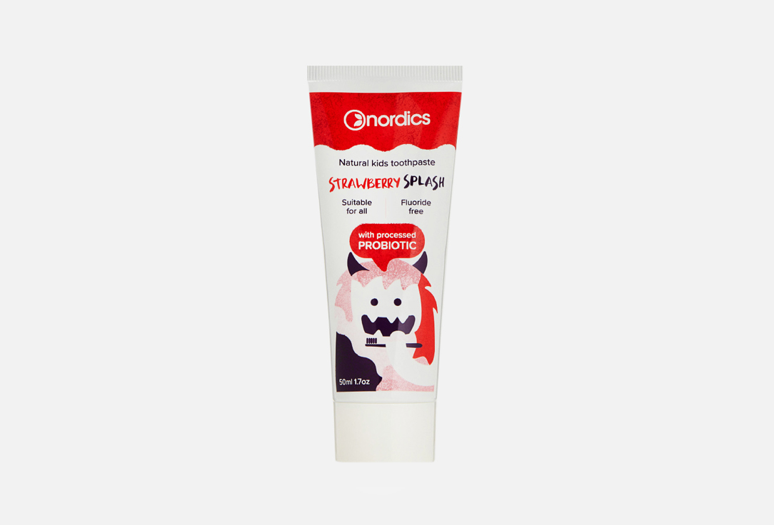 Зубная паста NORDICS Strawberry splash 45 мл детская зубная щетка nordics premium kids 1 шт