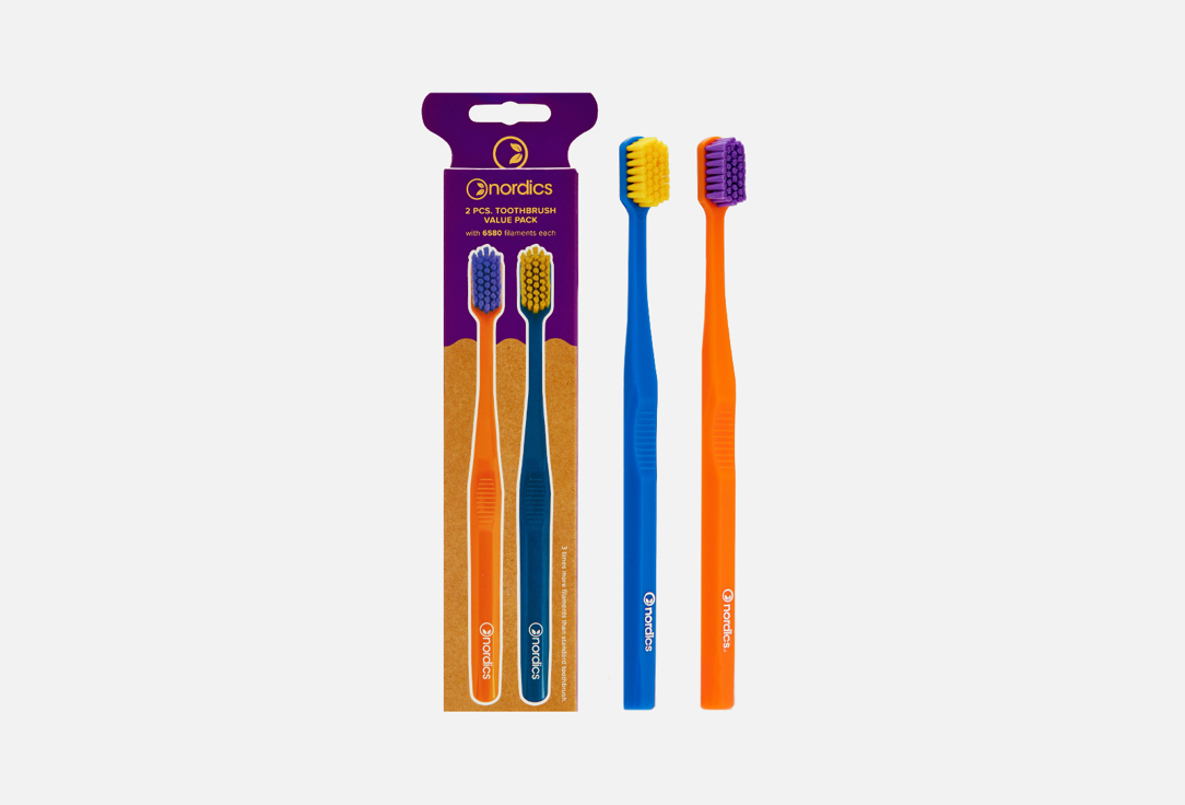 Набор зубных щеток NORDICS Value pack 1 шт colgate extra clean medium toothbrush 4 pieces value pack