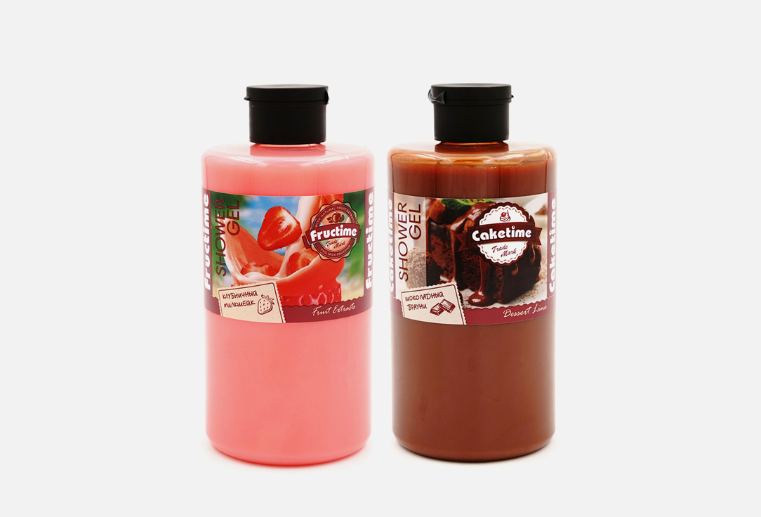Набор гелей для душа FRUCTIME Strawberry milkshake Chocolate brownie 2 шт