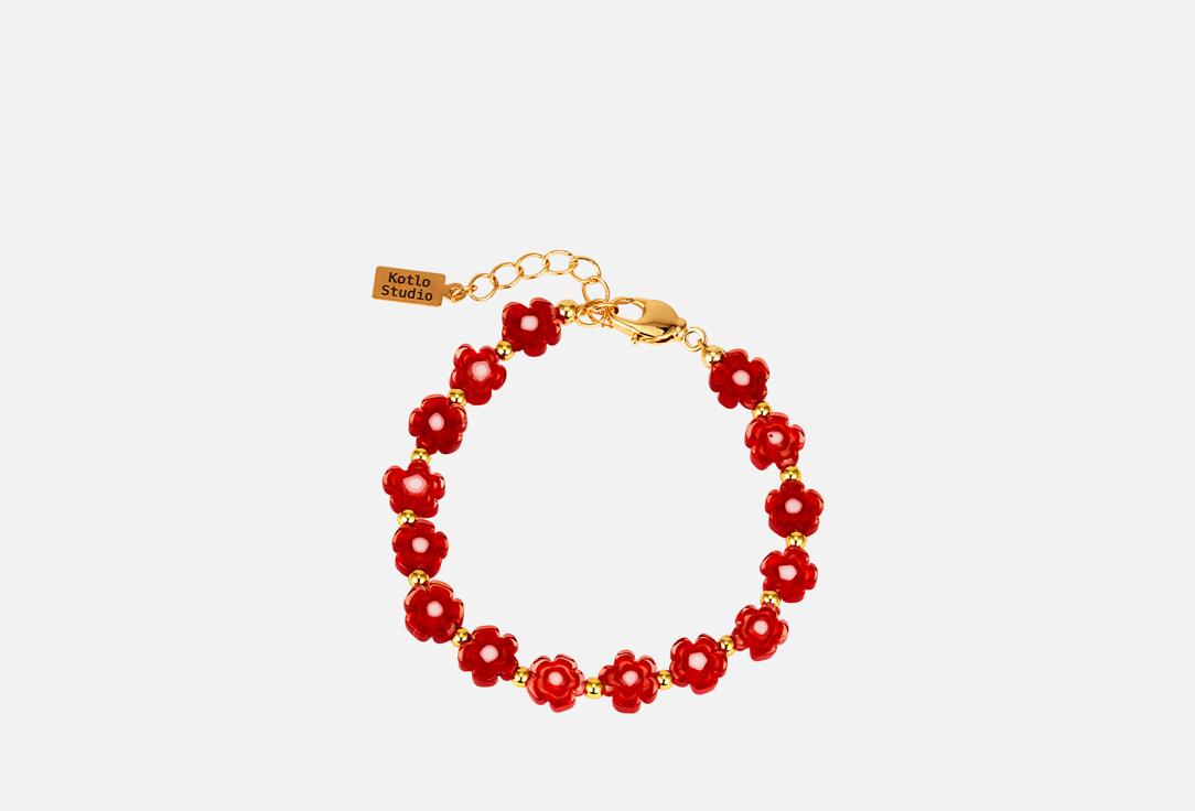 Изображение товара Браслет Flower Power Red от Kotlo Studio ручная работа стильное украшение для женщин