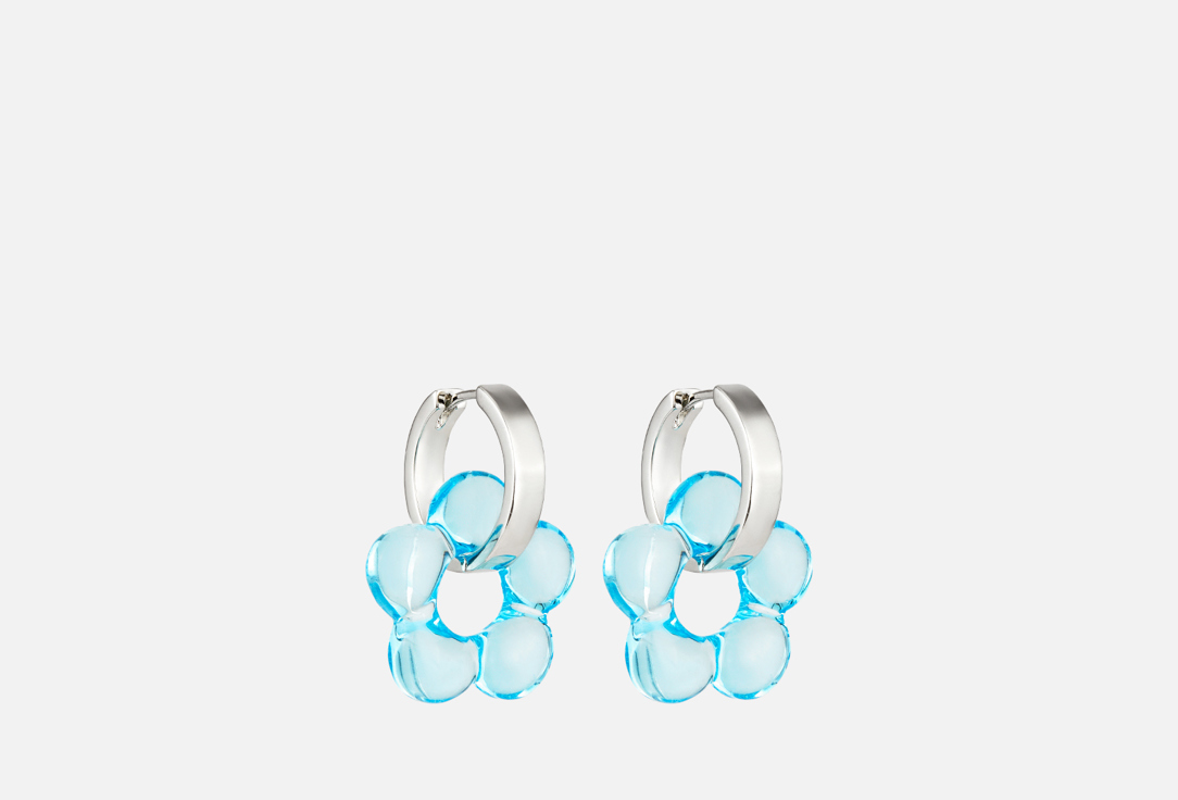 Изображение товара Серебристые серьги Kotlo Studio Bloom Freedom Sky Blue