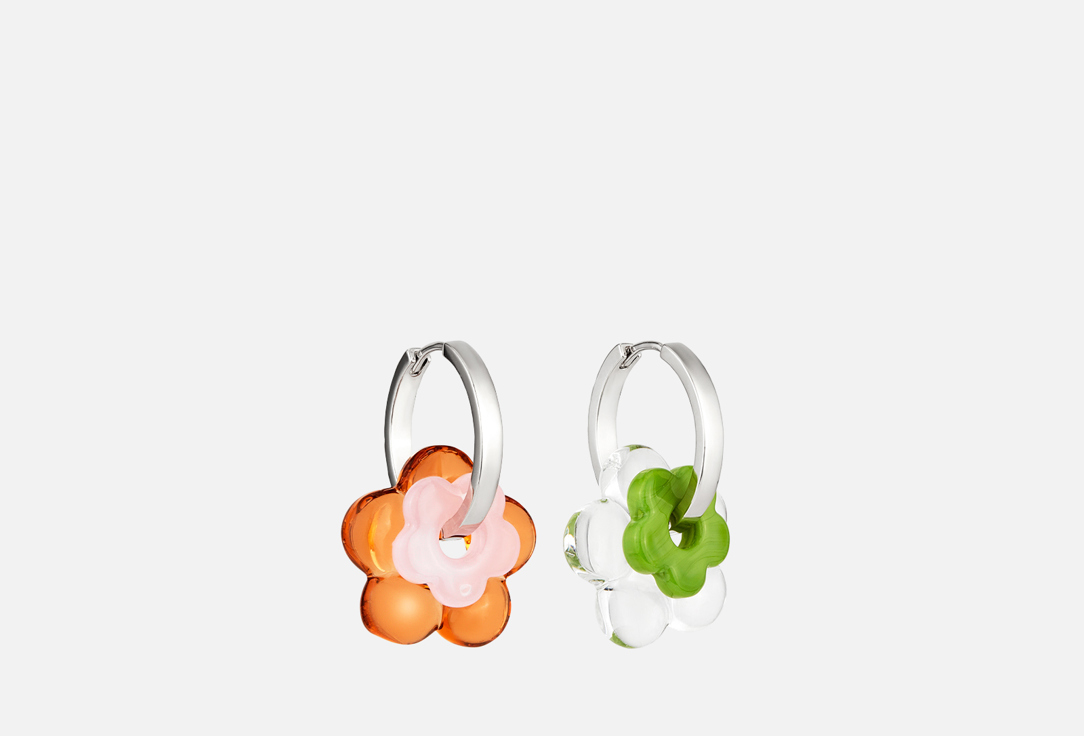 Изображение товара Серебристые серьги - трансформеры Kotlo Studio Bloom Freedom Сolorful