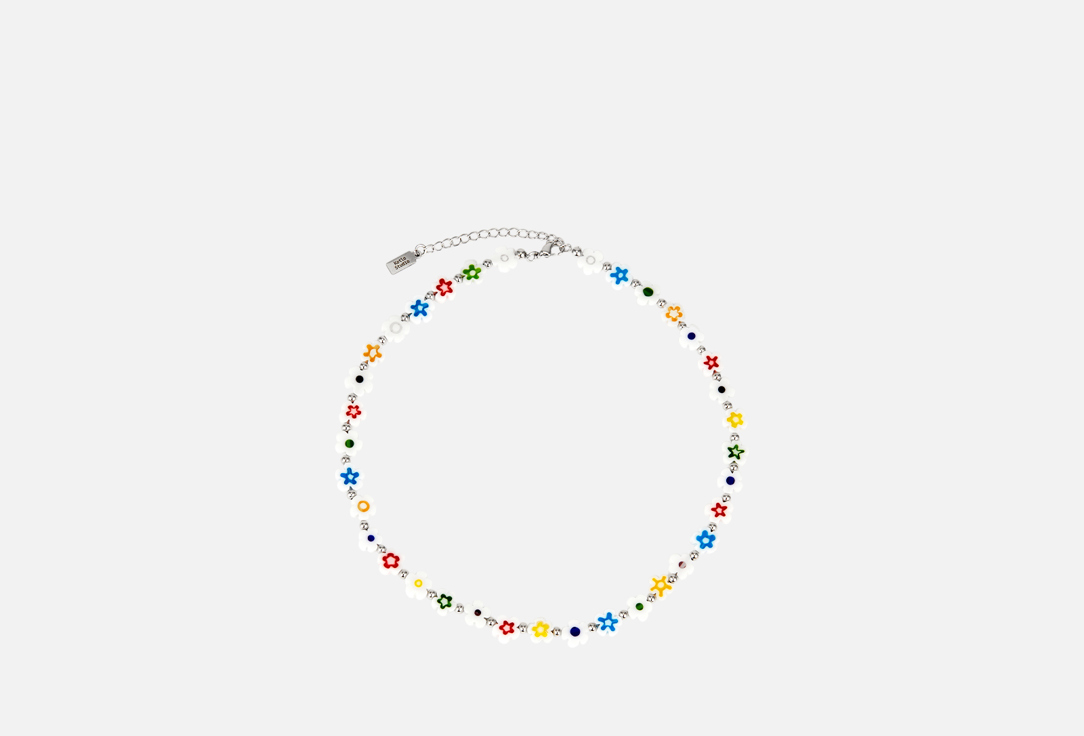 

Чокер из белых цветочков KOTLO STUDIO, Flower Power White Silver 1 шт