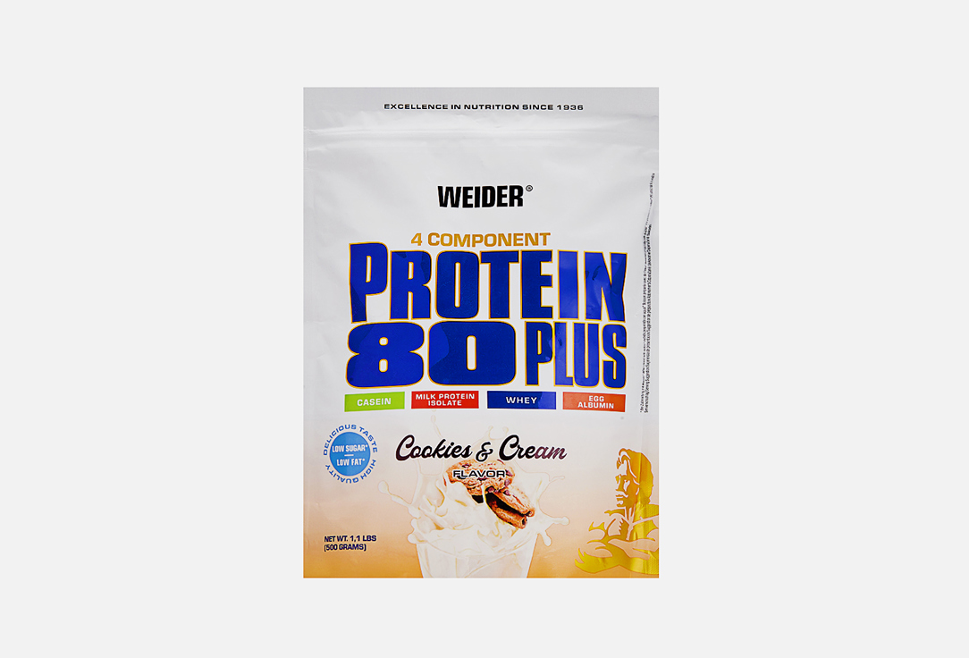 Протеин WEIDER 80 Plus Cookies-Cream 500 г протеин weider 80 plus forest berry yogurt 500 г
