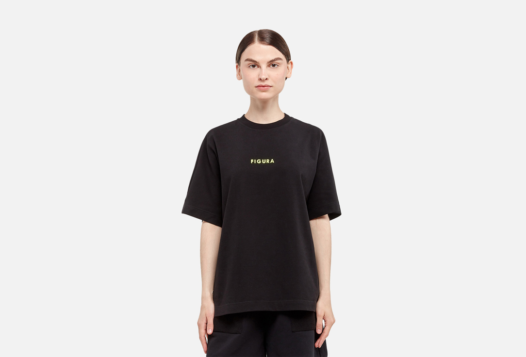 Изображение товара Футболка FIGURA Active Wear с неоновой надписью черная