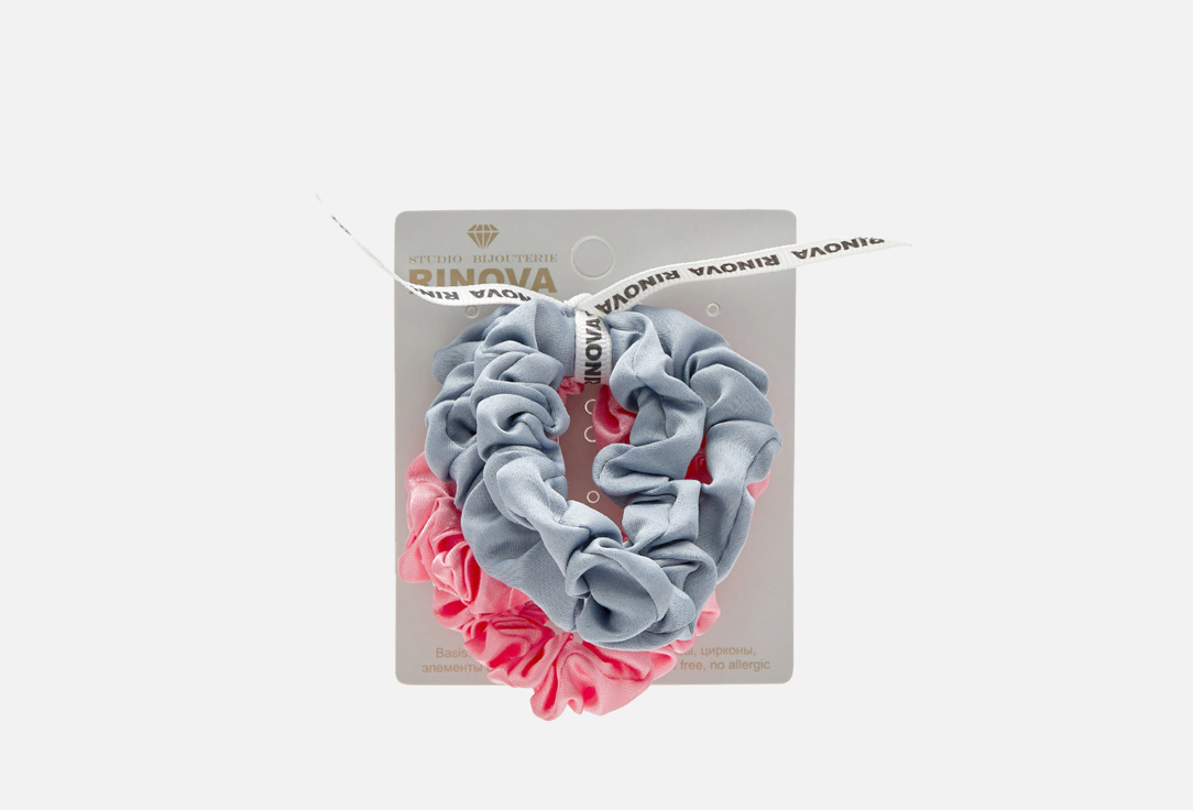 Изображение товара Набор резинок для волос RINOVA Серые и розовые