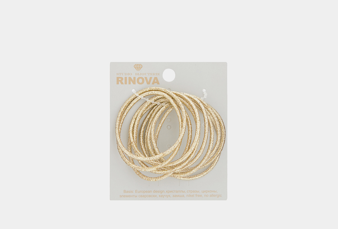 Резинка для волос RINOVA Золотистые 10 шт набор сережек rinova цирконы золотистый 2 шт