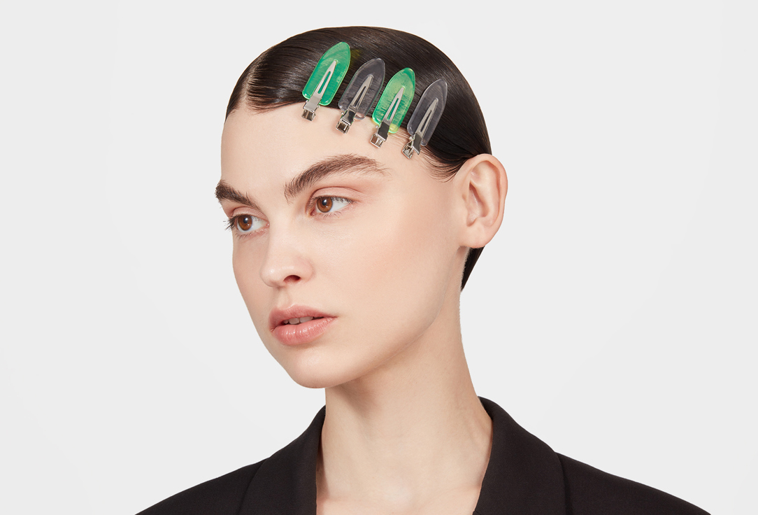 Набор зажимов для волос FOR ME by gold apple Crease-free hair clips Лаймовый