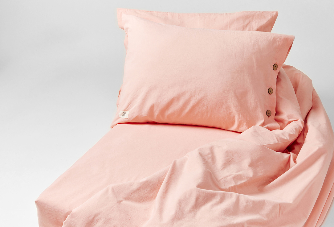 Комплект постельного белья Этель персик, полутораспальный 
