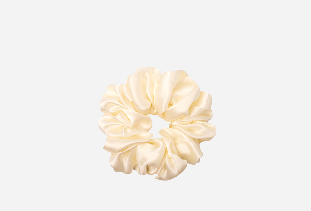 Изображение товара Шелковая резинка для волос Silk Universe жемчужная натуральный шелк гипоаллергенная