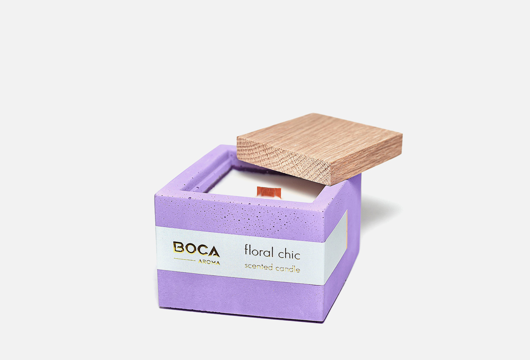 

Ароматическая свеча BOCA AROMA, Белый, Floral chic 130 мл