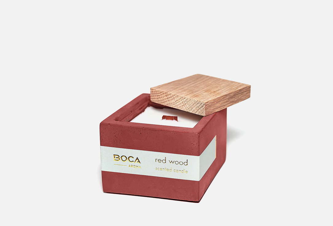 

Ароматическая свеча BOCA AROMA, Белый, Red wood 130 мл