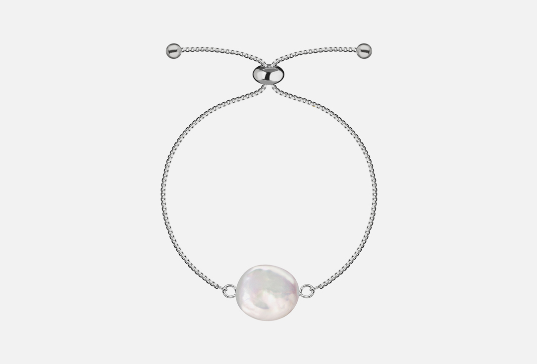 Изображение товара Браслет GINADREAMS Монетка Silver с жемчугом и регулировкой