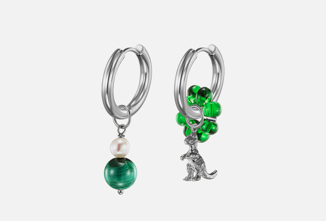 Изображение товара Серьги GINADREAMS Dino & Malachite Silver