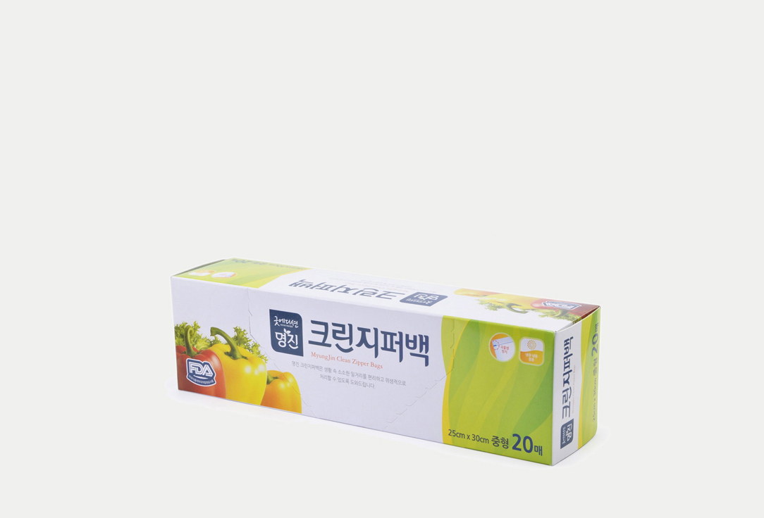 

Пакеты с застежкой-зиппером MYUNGJIN, Прозрачный, BAGS Zipper type, 25x30 cm 20 шт