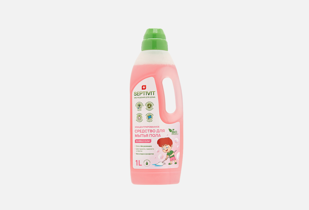 Средство для мытья пола SEPTIVIT Bubble gum 1 шт средства для уборки septivit средство для пола лимонный рай