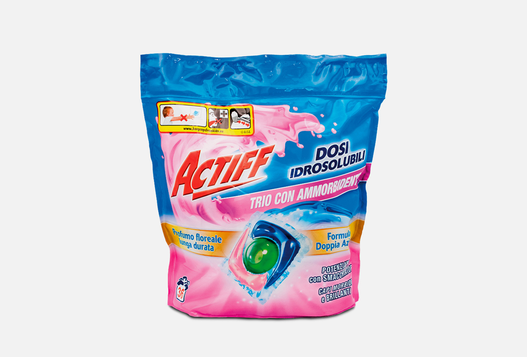 

Капсулы для стирки белья ACTIFF, Уход за тканью 36 шт