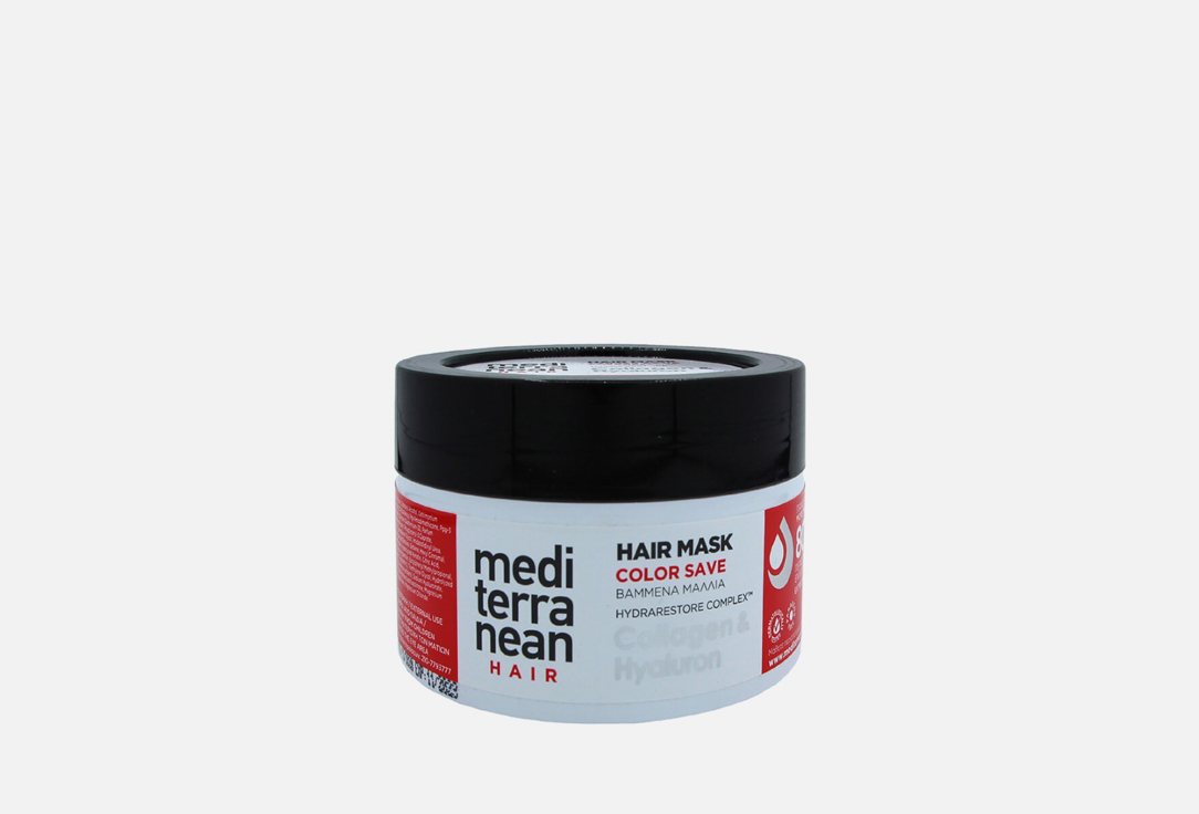 Маска для окрашенных волос  Mediterranean Save Collagen & Hyaluron  