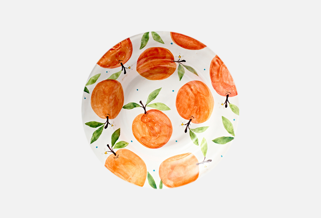 глубокая тарелка odaryadarya персик и вишня 1 шт Тарелка ODARYADARYA Мандарины, 24 см 24 см