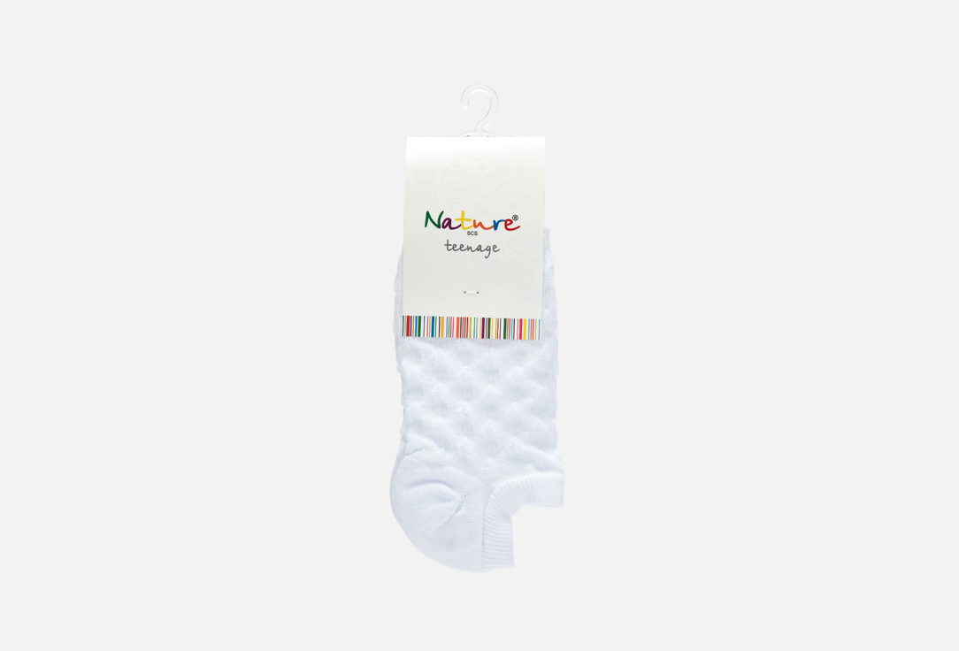 Носки NATURE SCS Белые сердечки 1 пар носки детские nature scs серый 32 35 размер