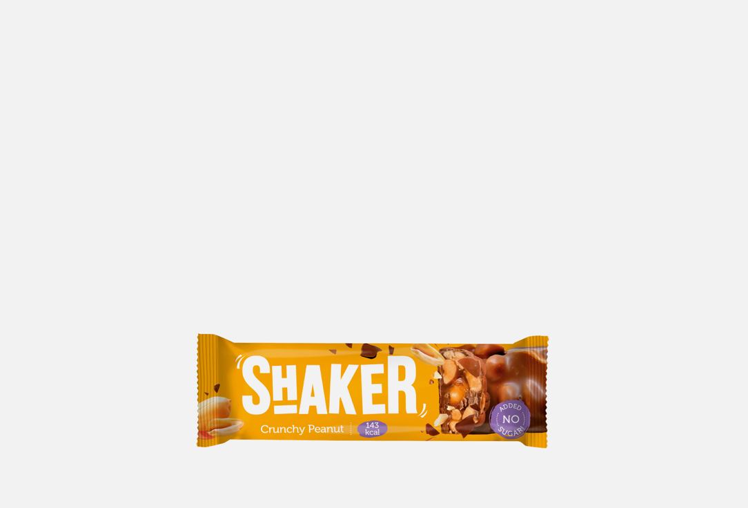 Батончик глазированный SHAKER Арахис 1 шт батончик вафельный глазированный степ mix арахис карамель изюм вафли 44 г